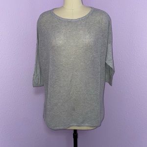 Indigenous Mesh Pullover Top Gray/Silver